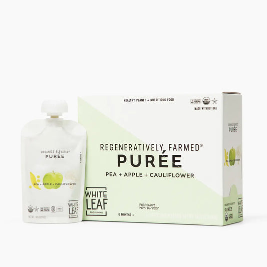 Organic Regeneratively Farmed Pea + Apple + Cauliflower Organic Infant Food | White Leaf Provisions