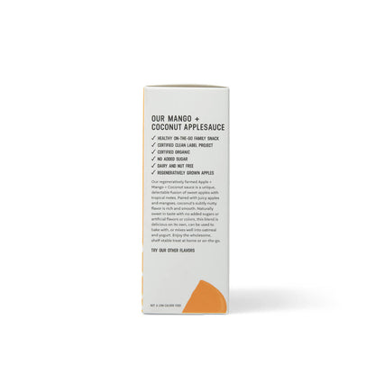 Nutrition info for Mango + Coconut Applesauce Pouch