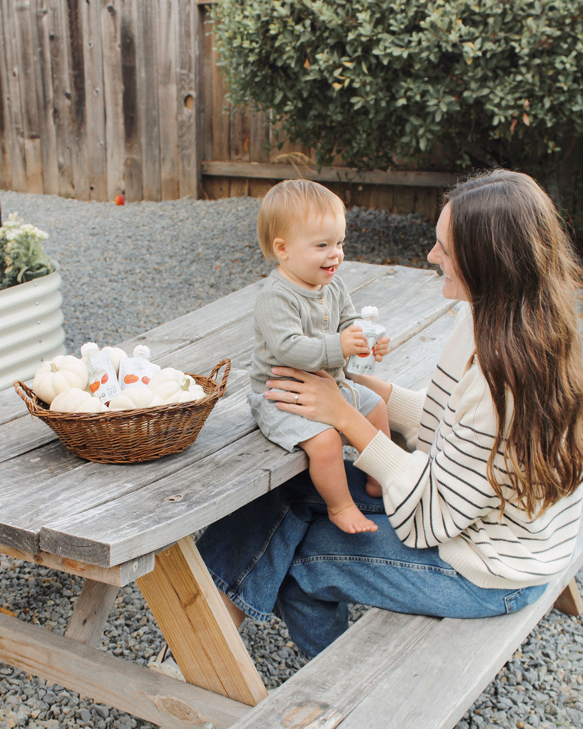 photo of baby and mom for baby food loyalty program