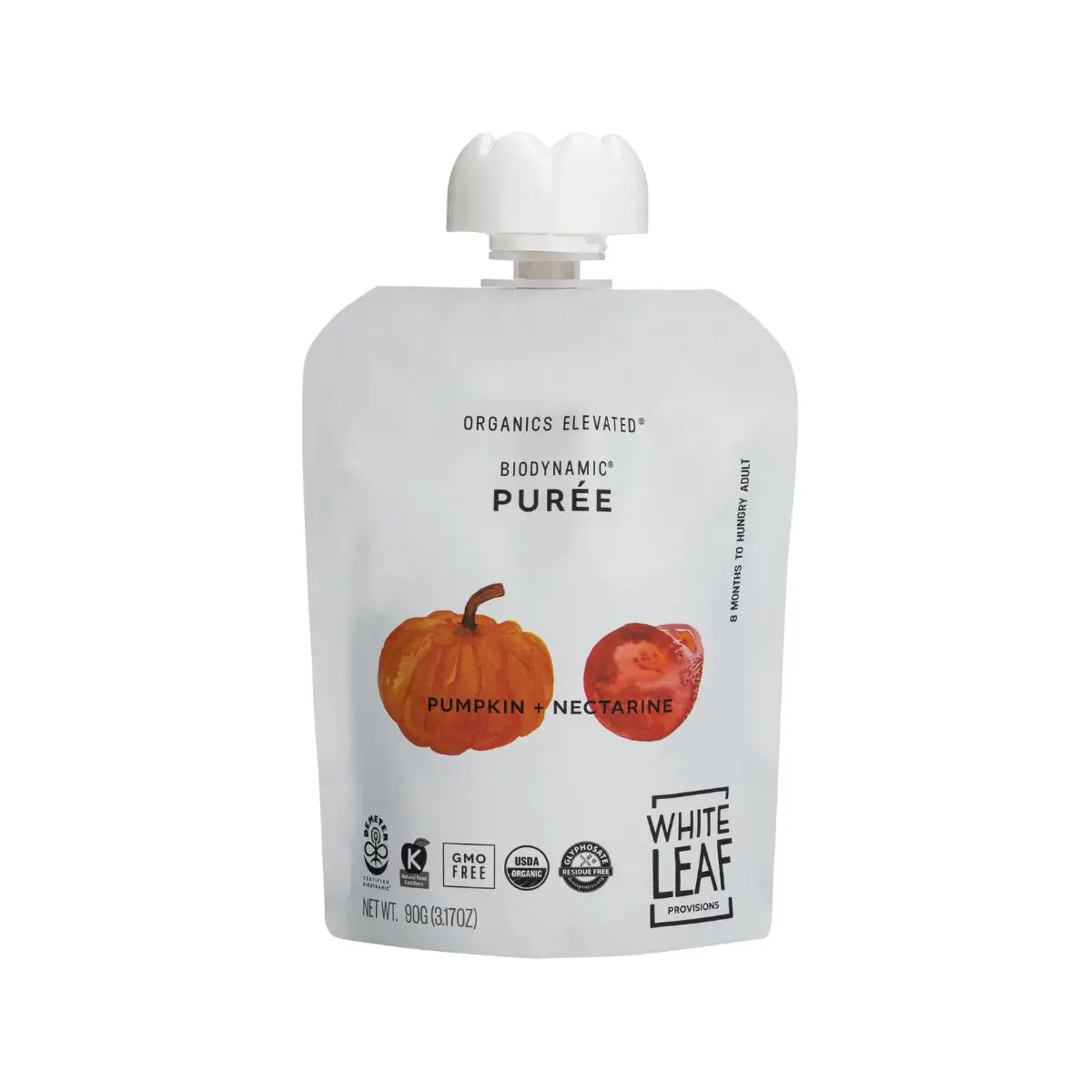 Organic Regeneratively Farmed® Pumpkin + Nectarine Puree | White Leaf Provisions